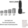 thumbnail image 2 of 5pcs M14 x 1.25 Spark Plug Thread Repair Kit, Cylinder Head Rethreading Kit, Rethreading Spark Plug, 14mm Reamer Cylinder Thread Repair Tool Ephe, 2 of 3