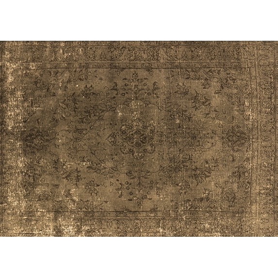 Ahgly Company Indoor Rectangle Oriental Brown Industrial Area Rugs, 2' x 3'