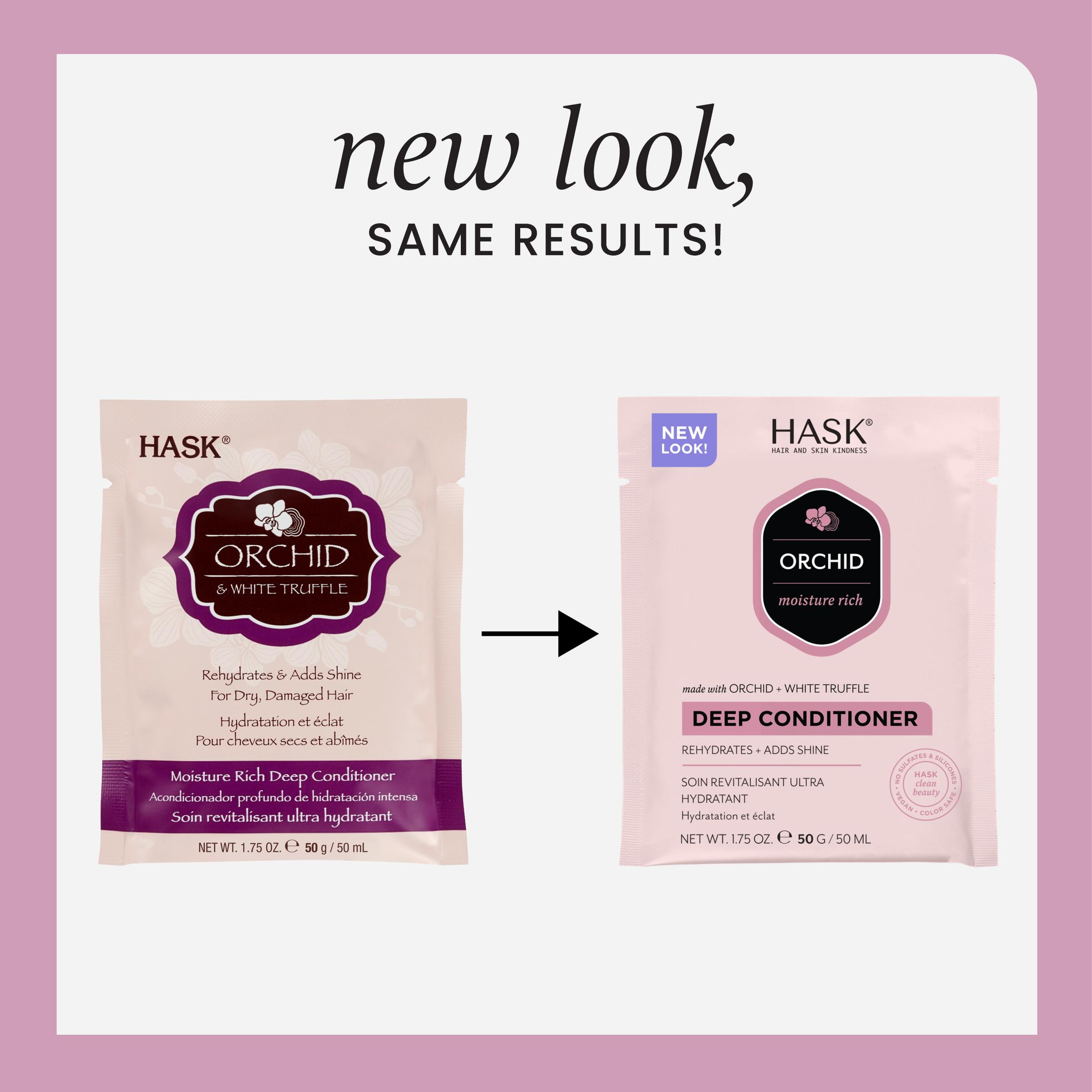 (3 pack) Hask Orchid & White Truffle Moisture Rich Deep Conditioner Packet, 1.75 oz