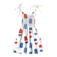 thumbnail image 5 of Leey-World American Flag Dress for Girls Little Girls 4th of July Dress Kids Independence Day Dresses American Flag Sundress Summer Patriotic Outfit Clothes,Size 5-6 Years, 5 of 5