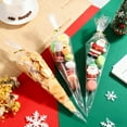 thumbnail image 3 of 50PCS Cone Treat Bags, 8*15 Inches, Clear Cellophane, with Twist Ties, for Treats, Popcorn, Candy, Party Favors, 3 of 8