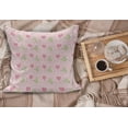 thumbnail image 2 of Cartoon Fluffy Throw Pillow Cushion Cover, Love Themed Valentines Inspired with Giant Hearts Checkered Pattern, Rectangle Accent Pillow Case, 26" x 16", Pink Olive Green, by Ambesonne, 2 of 5