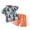 Orange, variant on Fesfesfes Toddler Kids Baby Boys English alphabet Shirt Tops Shorts Clothes Set