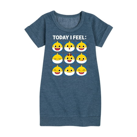 

Baby Shark - Today I Feel - Toddler And Youth Girls Fleece Dress