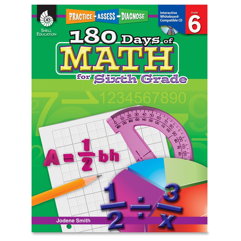 Shell Education 18 Days of Math for 6th Grade Book Education Printed