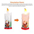 thumbnail image 1 of Maoww Simulation Candle Lamp with Snowman/Santa Clause Patterns Electric Simulation Modeling Candle Light Battery Powered Atmosphere LED Lamp for Festival Christmas, 1 of 8