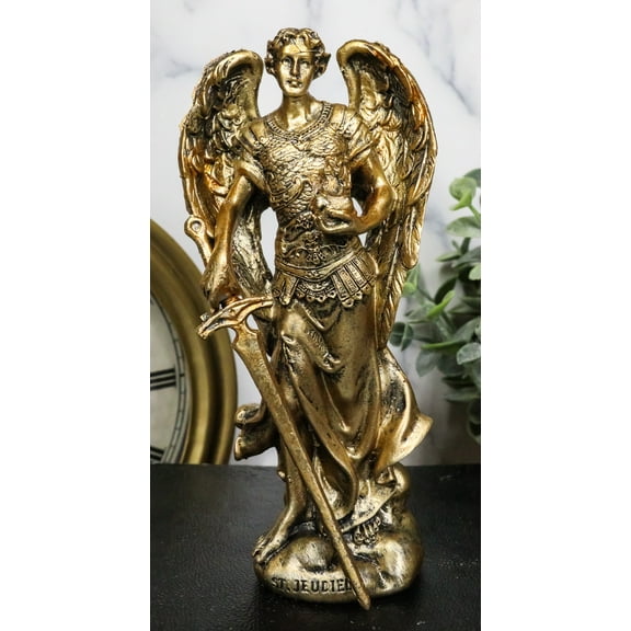 Bronzed Orthodox Christian Church Archangel Jehudiel Laudation Of God Figurine