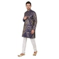 thumbnail image 2 of eloria Men's Tunic Jacquard Kurta Pajama Indian Traditional Suit Wedding Party Dress Set Party Wear Apparel, 2 of 6