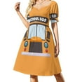 thumbnail image 1 of Disfraz de conductor de autobús escolar, vestido largo de verano para mujer, 1 of 7