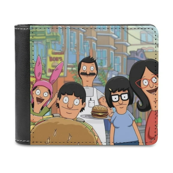 Bob's Burgers PU Leather Wallet With Card Slots Bifold Wallet Money Organizers Holder Gift For Men And Women