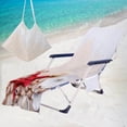 thumbnail image 4 of VBXOAE Beach Chair Cover and Beach Bag with Side Pockets Soft Microfiber Lounge Chair Towel Portable Non and Wrinkle Free Sunbathing Recliner Cover with Storage, 4 of 7