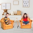 thumbnail image 4 of Sillón para Niños Costway Dibujo de León Estructura de Madera Naranja 51 x 37,5 x 44 cm, 4 of 10