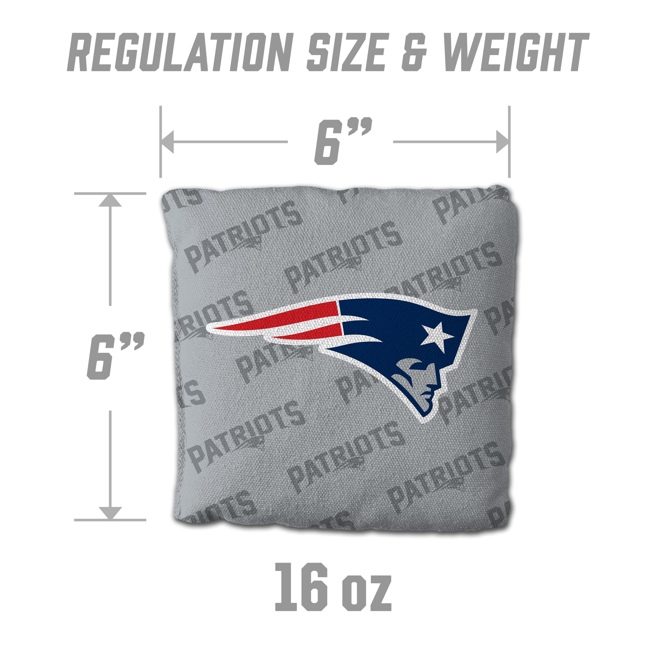 NFL New England Patriots Cornhole Bags - 4PK - Grey