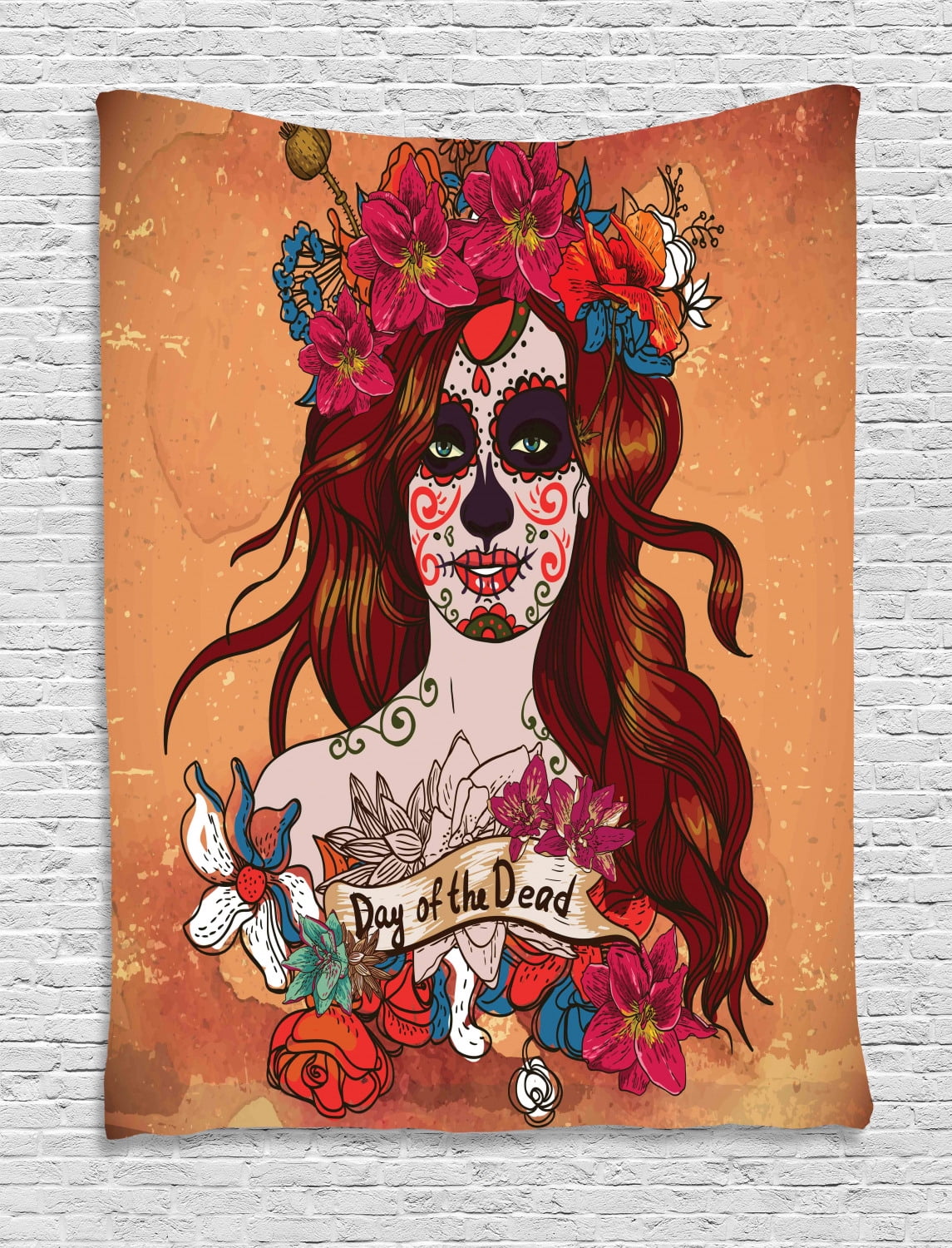 Day Of The Dead Tapestry, Dia de Los Muertos Spanish Culture Mexican