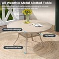 thumbnail image 2 of Vicllax 7-Pcs Round Outdoor Patio Dining Set Table and Chair Modern Style Metal for Deck Garden, 2 of 7
