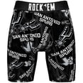 thumbnail image 2 of Men's Rock Em Socks Black San Antonio Spurs All-Over Logo Boxer Briefs & Crew Socks Combo Pack, 2 of 3