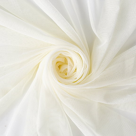 1.65M Beige Stretch Mesh Fabric Soft Tulle Netting Solid Sheer Fabrics by The Yard Polyester Mosquito Net Elastic Cloth