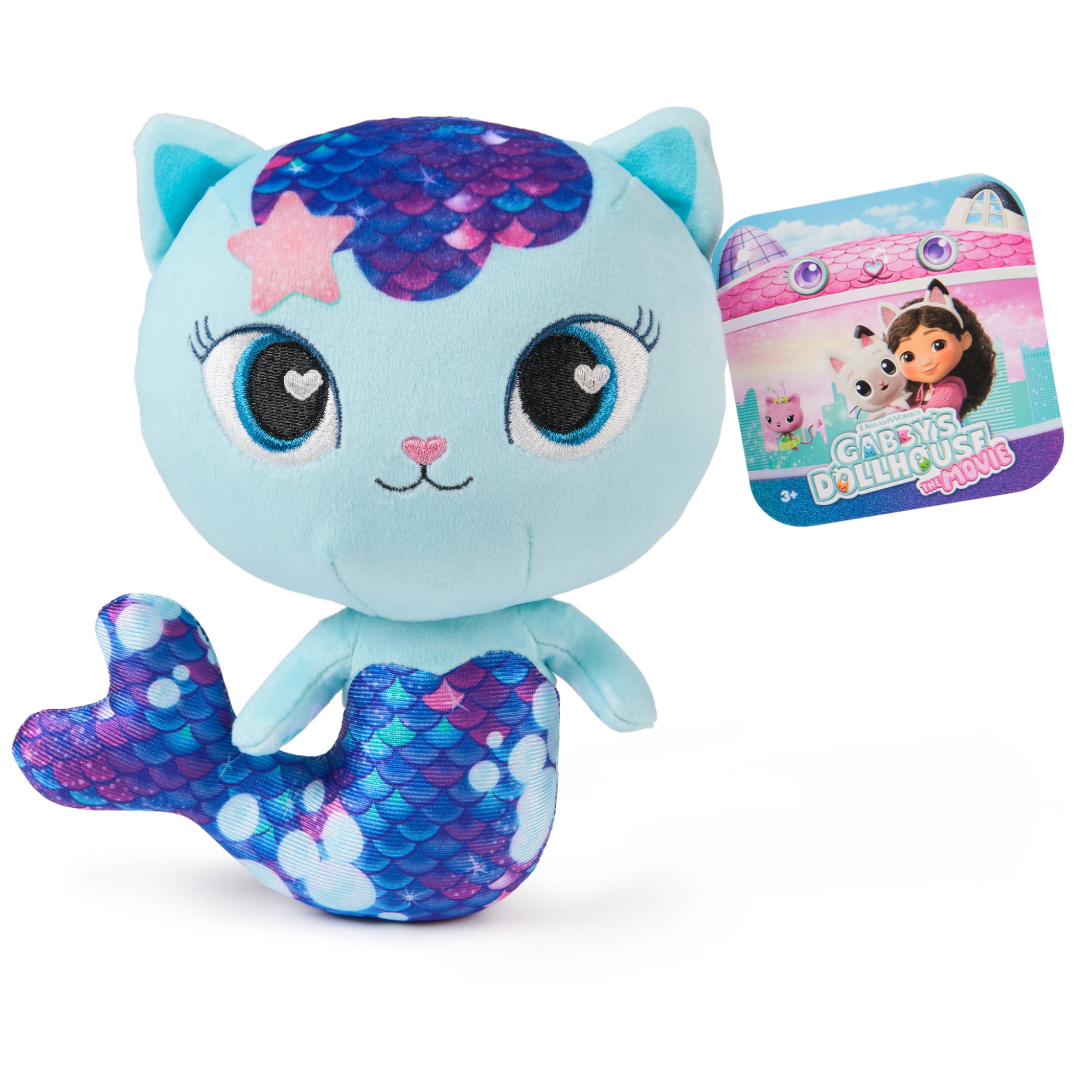 Gabby’s Dollhouse: The Movie MerCat Plush Toy, Stuffed Animal for Ages 3 & Up, 8”