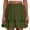 Army Green, variant on FengLS Women's Mini Skirt Comfortable Elastic High Waist Short Skirt Double Layer Ruffle Hem Flowy Skirt Spring Summer A-Line Short Skirt