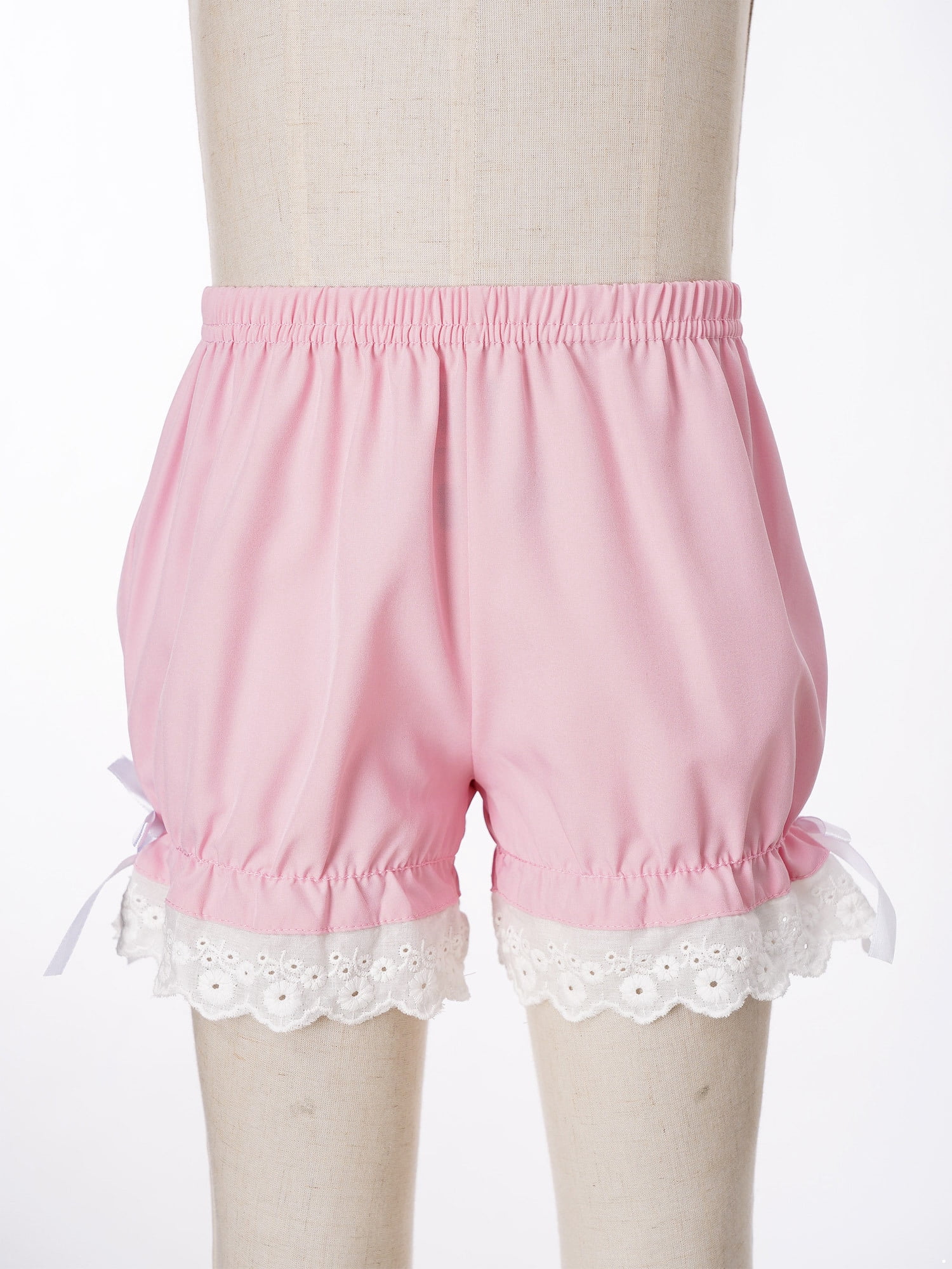 FEESHOW Baby Girl Athletic Shorts - Elastic Waist Tiered Ruffle Hem Cotton Shorts
