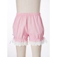 thumbnail image 4 of Haitryli Kids Girls Ruffle Bloomer Shorts Lace Up Safety Short Under Party Dress Dance Short Boyshort Pink 5-6, 4 of 7