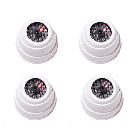 Scorpion Security Products 4 - Pack Dummy Dome Security Cameras (White)