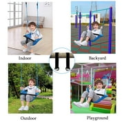 2 in1 Swing Seat Kids with Adjustable Ropes, Secure Children Swing Set for Outdoor and Indoor Toddler Swing Tree Swing Seat for Bakyard Playground,Home(Blue)