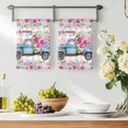 thumbnail image 3 of Spring Kitchen Towels Set of 4, Truck Botanical Rose Leaves Butterfly Pink Lattice Absorbent Dish Towels for Kitchen, Microfiber Hand Towel, Quick Drying Tea Towel for Cleaning Decorative Dishcloths, 3 of 7