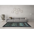 thumbnail image 3 of Ahgly Company Indoor Square Persian Light Blue Traditional Area Rugs, 5' Square, 3 of 4