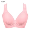 thumbnail image 1 of Sujetador inalámbrico transpirable con hebilla frontal, correa ancha, ropa interior fina para mujer niña, rosa claro, 46/105 tholdsy AP001203-18, 1 of 7