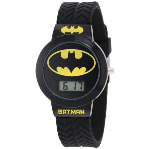 Reloj Accutime Batman BAT5041 para Niños Banda de Goma Negra