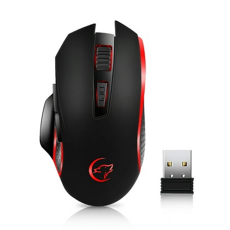 G821 Gaming Mouse Rechargeable Wireless Mouse Adjustable 2400DPI Optical Computer Mouse 2.4Hz Mice for PC (Best Gaming Mouse For The Money)