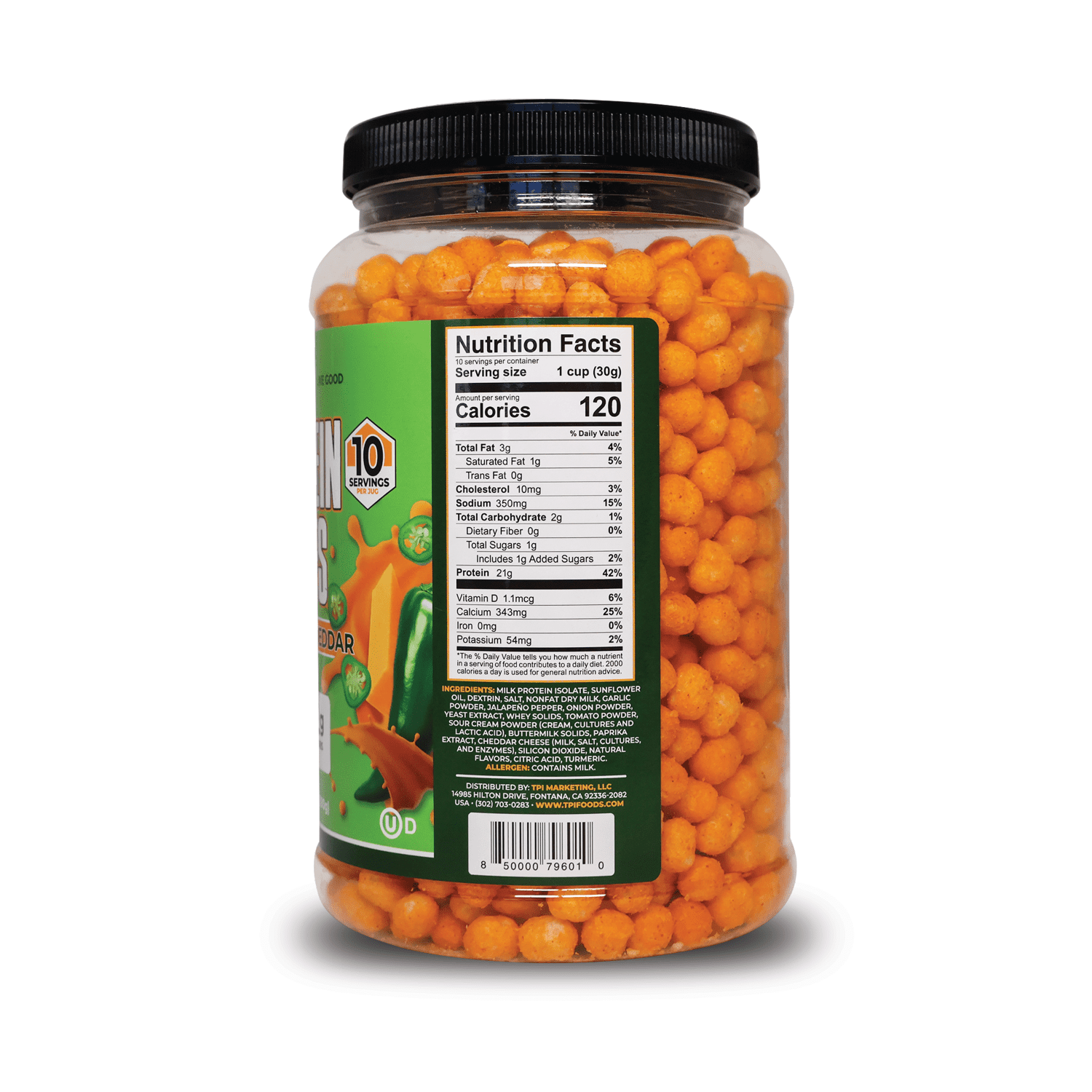 Twin Peaks Protein Puffs, Keto Friendly, Jalapeno Cheddar (10.6 oz