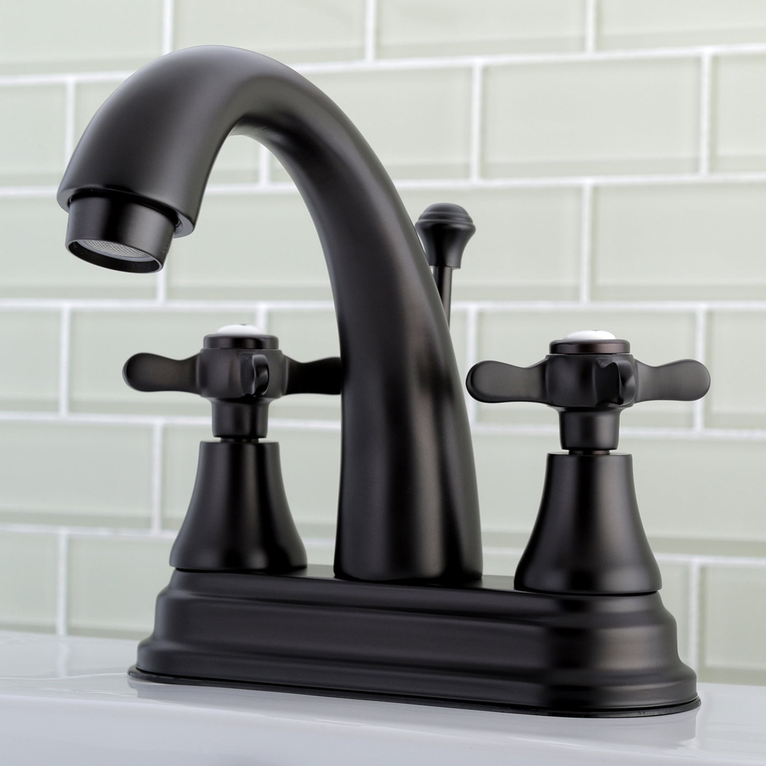 Kingston Brass KS7615BEX 4 in. Centerset Bathroom Faucet, Oil Rubbed Bronze