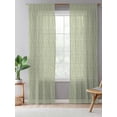 thumbnail image 5 of Sheer Curtains 96 Inches Long, Sage Green Semi Sheer Curtains Light Filtering Window Treatment, Modern Abstract Art Farmhouse Privacy Voile Drapes for Living Room Bedroom 52x96 Inch, 5 of 7