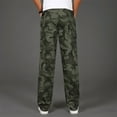 thumbnail image 5 of Hwmodou Men Pants Workout Mens Fashion Casual Loose Cotton Plus Size Pocket Lace Up Camouflage Elastic Waist Pants Overall Sports Casual Clothes For Man, 5 of 9