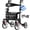 Black, variant on VOCIC Ultra-Compact Rollator Walker for Seniors with Seat, 9.5" Wheels, 300 lbs Capacity, Aluminum, Red