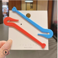 thumbnail image 3 of 3 Pcs Élastiques pour Cheveux, Coupe-Poils, Attaches en Caoutchouc, Outil de Retrait de Queue de Cheval, Bleu Rouge Jaune, 3 of 9