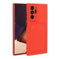 thumbnail image 1 of Galaxy Note 20 Ultra Case, Slim Soft Fit Shockproof Protection Case Dropproof Non-Slip Silicone Case with Card Slots Soft TPU Bumper Phone Wallet Case for Samsung Galaxy Note 20 Ultra, Red, 1 of 7