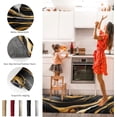 thumbnail image 5 of 2 Piece Kitchen Rugs Set, Black Gold Marble Kitchen Rugs and Mats Non Skid Washable, Ink Modern Abstract Art Absorbent Floor Mat for Sink/Hallway/Laundry, 18"x30"+18"x48", 5 of 6
