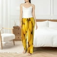 thumbnail image 5 of Uemuo Ripe Yellow Lemon Pattern Women's Wide Leg Palazzo Lounge Pants with Pockets Light Weight Loose Comfy Casual Pajama Pants-XX-Large, 5 of 9