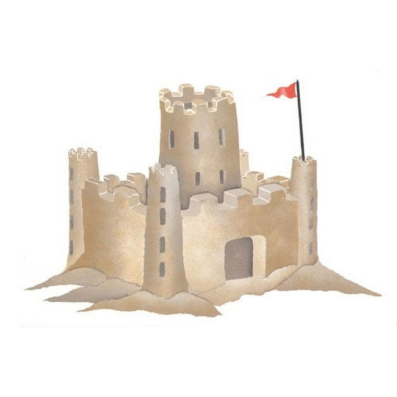 Sand Castle Wall Stencil - DEE425 by DeeSigns