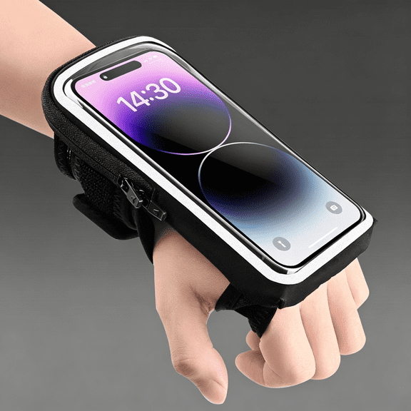 GJX Running Armband for Phone,Adjustable Reflective Sports Wristband&Forearm Band for Iphone 17/16/15/14/13 Pro Max Samsung Galaxy S23/S22,Up to 7",Secure Fitness Phone Holder for Men Women