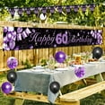 thumbnail image 6 of BIRLON 60th Birthday Decorations, Women Birthday Party Supplies, Happy Birthday Poster and Pennants, Purple Balloon, Black Balloon, Happy Birthday Printed Balloon, for Women 60th Birthday, 6 of 6