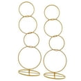 thumbnail image 4 of Luzkey Wedding Arch Stand Flower Arch Frame with Base Large Round Backdrop Stand for Stage Display Graduation Anniversary Decoration Gold 2PCS, 4 of 8