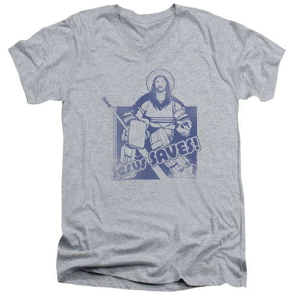 - Jesus Saves - Slim Fit V Neck Shirt - X-Large