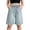 Blue 5, variant on Afuyipoi Girls Bermuda Denim Shorts Size 10-12,Elastic Waist Embroidered Breathable Baggy Jean Shorts Blue