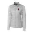 thumbnail image 2 of Women's Cutter & Buck  Gray Memphis Redbirds Stealth DryTec Hybrid Quilted Full-Zip Windbreaker Jacket, 2 of 3