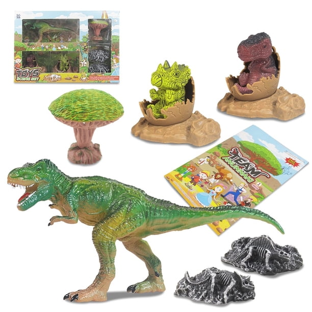 Glibbi Slime Dino Pack De Simba – 5 Bolsas De Slime Biodegradable + 8 Figuras De Dinosaurios, Juego Sensorial Para Niños Y Niñas