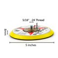 thumbnail image 3 of 5 Inch 125Mm Sanding Pad Da Polish Backing Plate Hook and Loop Abrasive Tools Yellow, 3 of 8